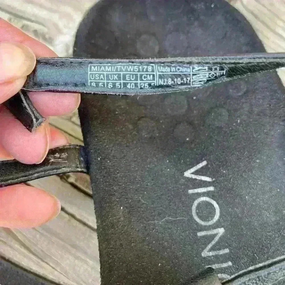 Vionic “Rest Miami” black tea, strap, sandals SZ 8.5 - Picture 4 of 4